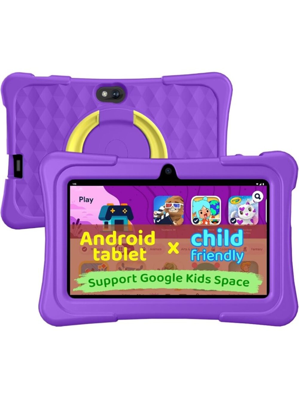 7-Inch Kids Tablet - Android, 6GB RAM, 32GB Storage, Expandable, Quad-Core